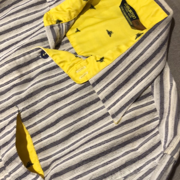 BURTON MEN’S LONG SLEEVE BUTTON DOWN COTTON SHIRT WITH CONTRASTING DETAILS. - Picture 3 of 8